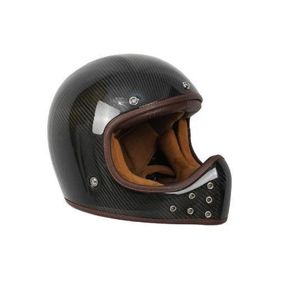 By City The Rock Motorcycle Helmet in Carbon | Veloce Club