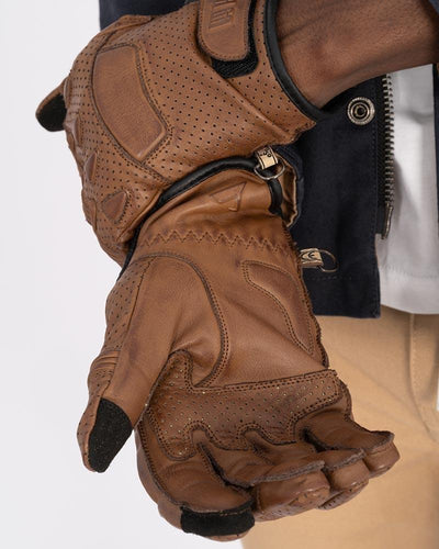By City Pilot II Motorcycle Gloves Tan | Veloce Club