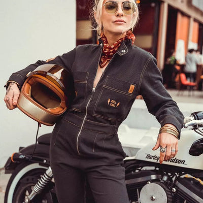 Wildust Sisters Aviator Ladies Jumpsuit - Asphalt | Veloce Club