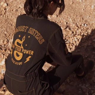 Wildust Sisters Aviator Ladies Jumpsuit in Asphalt - available at Veloce Club