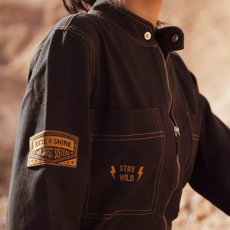 Wildust Sisters Aviator Ladies Jumpsuit - Asphalt | Veloce Club