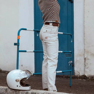 Wildust Sisters Cargo Overland Trousers in White - available at Veloce Club