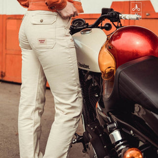 Wildust Sisters Cargo Overland Trousers in White - available at Veloce Club