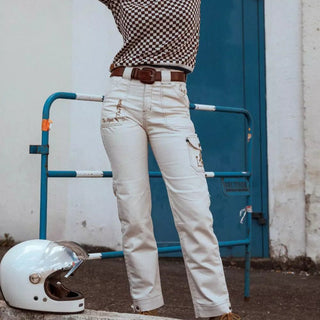 Wildust Sisters Cargo Overland Trousers in White - available at Veloce Club