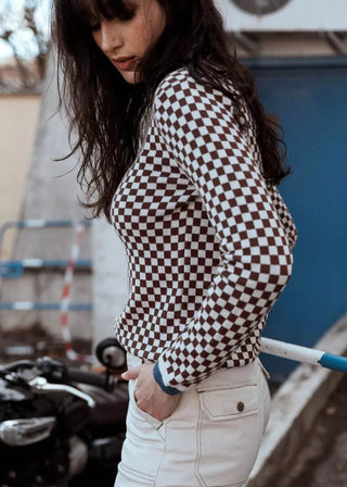 Wildust Sisters - Classic Vintage Racing Jumper - Brown/Blue