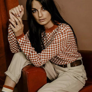 Wildust Sisters Classic Vintage Racing Sweatshirt - Rust - available at Veloce Club