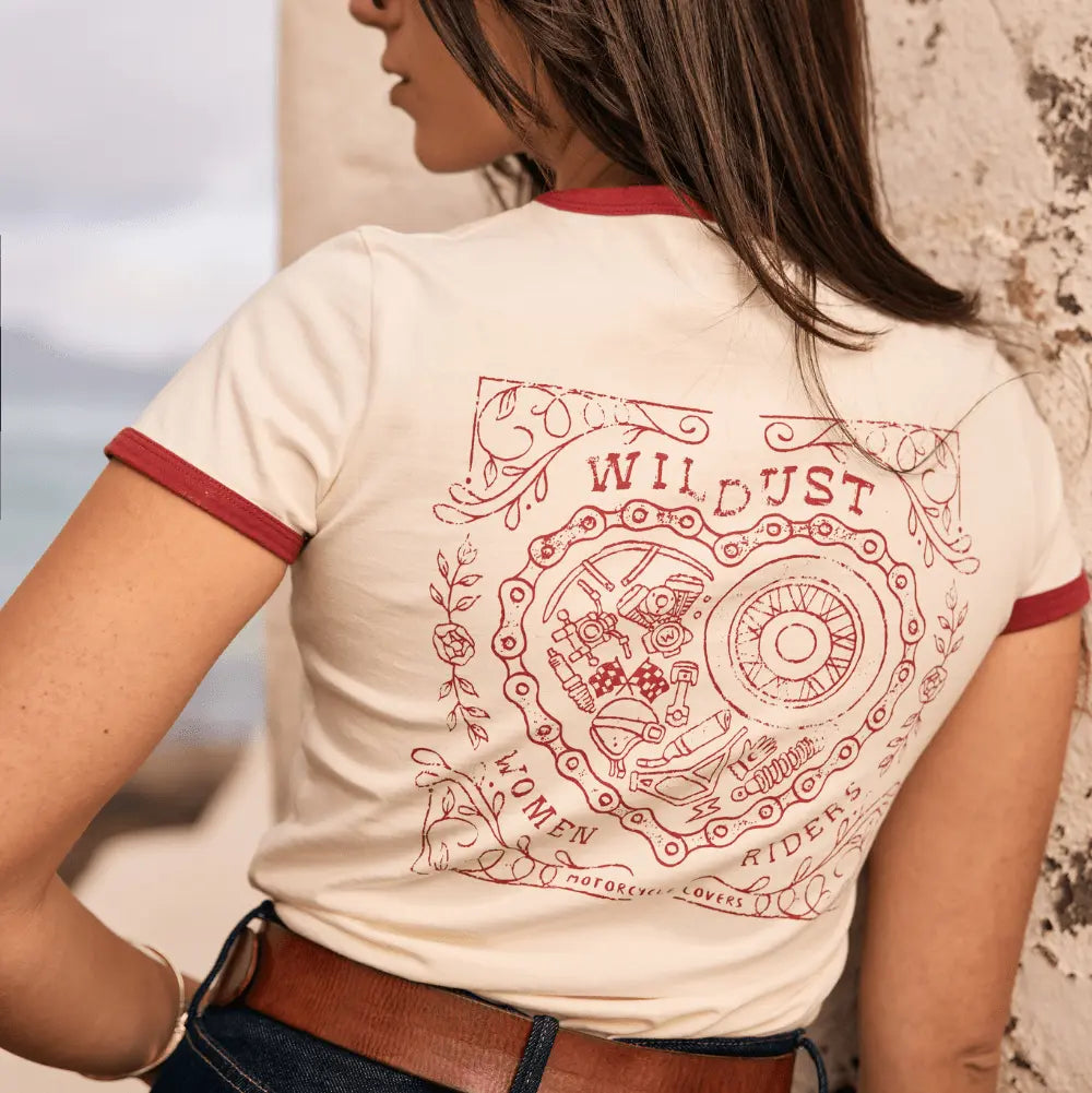 Wildust Sisters Heart Ride T-Shirt in White