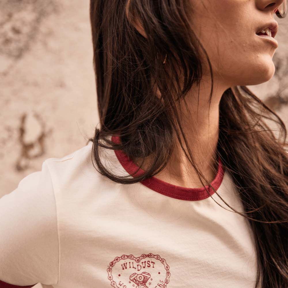 Wildust Sisters Heart Ride T-Shirt in White