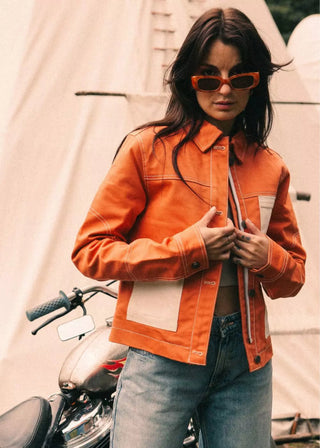 Wildust Sisters Pioneer Moto Jacket in Brick