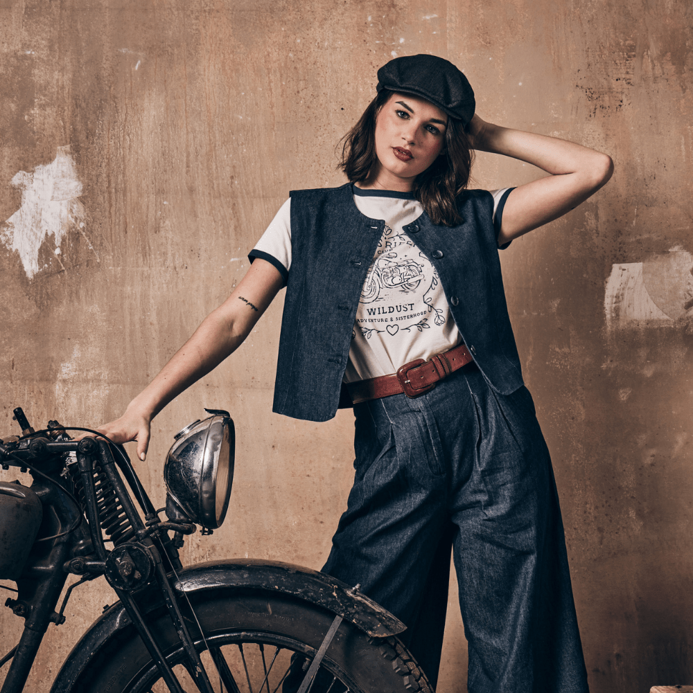 Wildust Sisters Riders Club T-Shirt in White available at Veloce Club