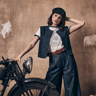 Wildust Sisters Riders Club T-Shirt in White available at Veloce Club
