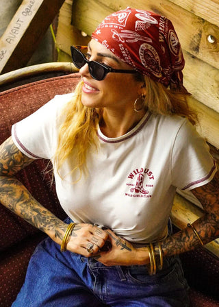 Wildust Sisters Ringer T-Shirt - See You In Hell - available at Veloce Club