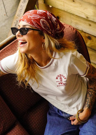 Wildust Sisters Ringer T-Shirt - See You In Hell - available at Veloce Club