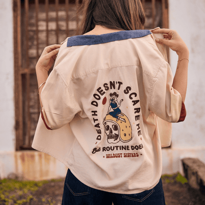 Wildust Sisters Light Shirt Scary Routine | Women’s Moto Shirt available at Veloce Club