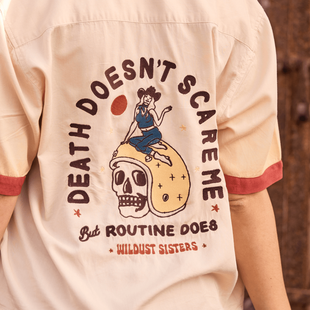 Wildust Sisters Light Shirt Scary Routine | Women’s Moto Shirt available at Veloce Club
