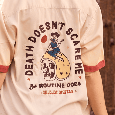 Wildust Sisters Light Shirt Scary Routine | Women’s Moto Shirt available at Veloce Club