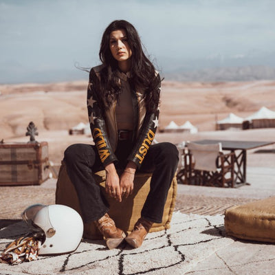 Wildust Sisters Stars & Stripes Jacket - Khaki | Veloce Club