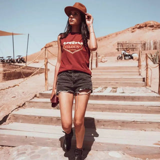 Wildust Sisters Vegas Tank in Red - available at Veloce Club