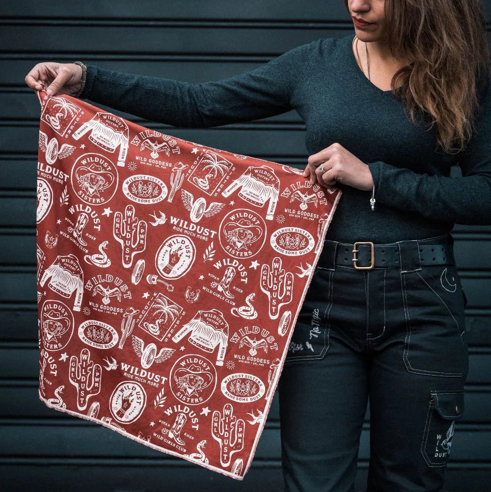 Wildust Sisters Wild Spirit Moto Scarf - Red | Veloce Club