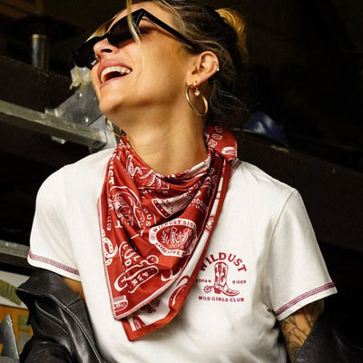 Wildust Sisters Wild Spirit Moto Scarf - Red | Veloce Club