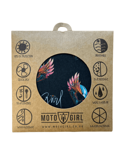 MotoGirl Wings Neck tube available at Veloce Club