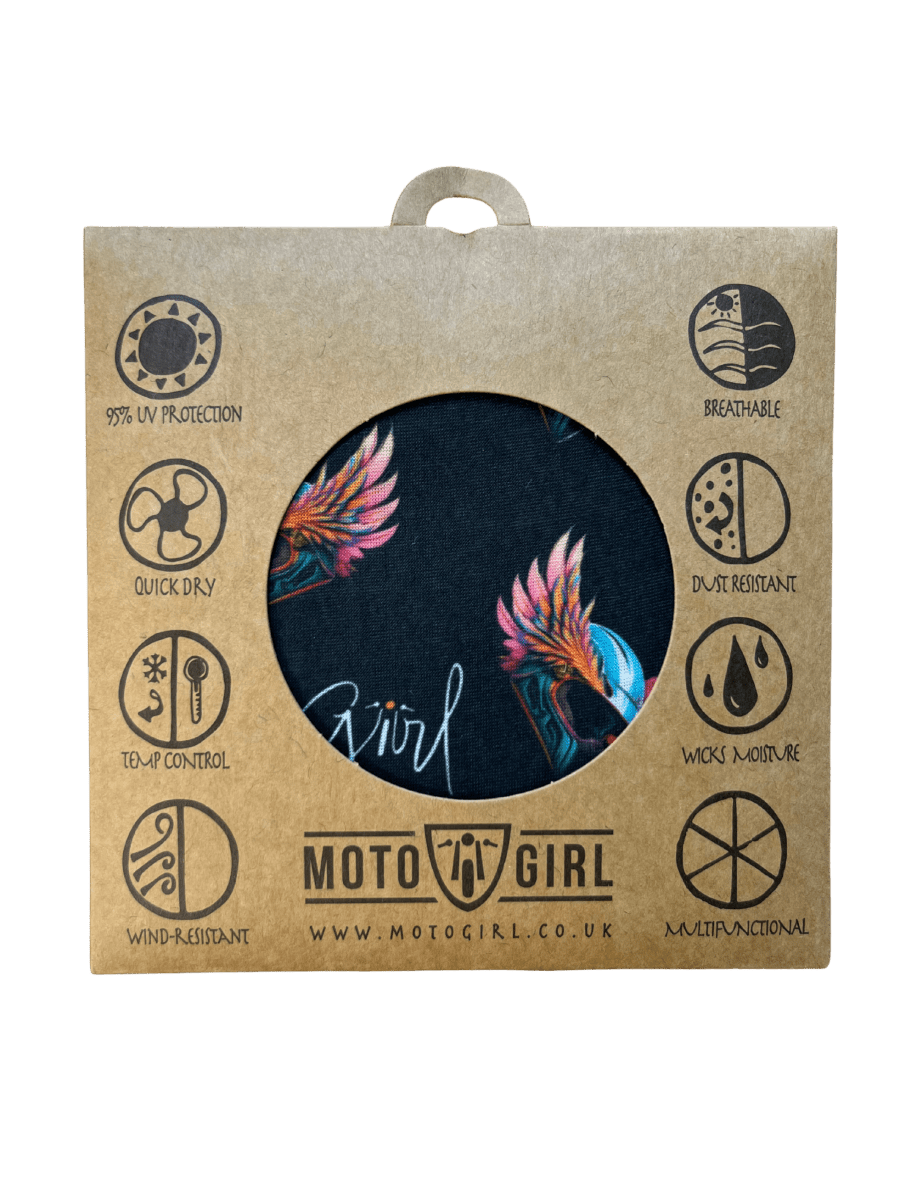 MotoGirl Wings Neck tube available at Veloce Club