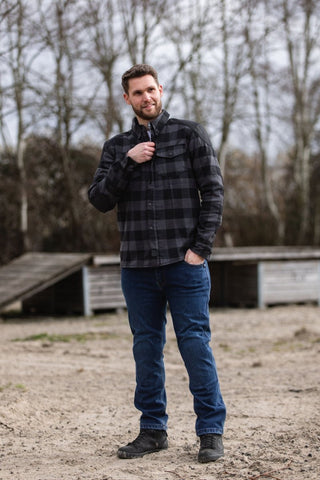 Woody Flannel Jacket (Grey) - available at Veloce Club