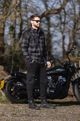 Woody Flannel Jacket (Grey) - available at Veloce Club
