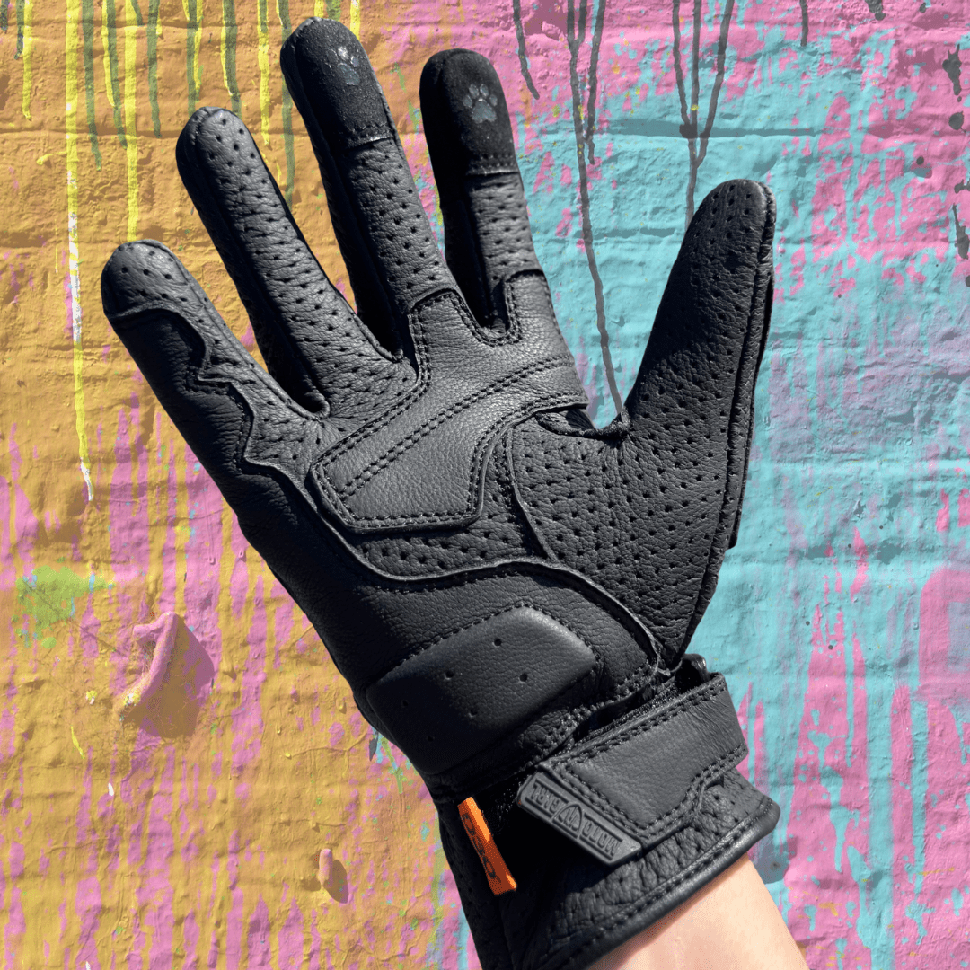 MotoGirl Yoko Women's Motorcycle Gloves in Black available at Veloce Club