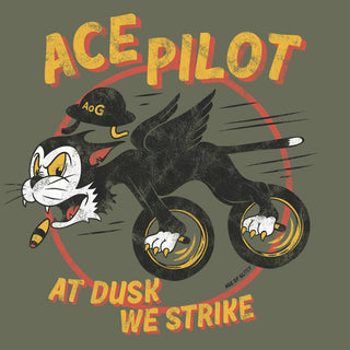 Age of Glory Ace Pilot T-shirt in Army Green 