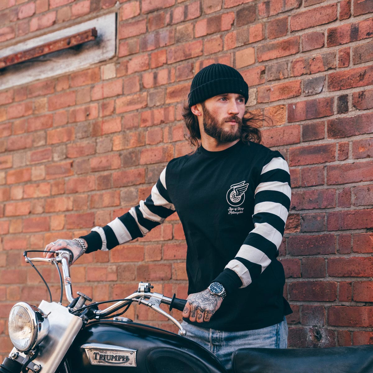 Age of Glory Champs Long Sleeve in Black Ecru