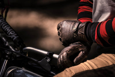 Age of Glory Garage Leather CE Gloves in Brown 