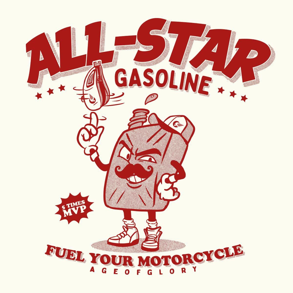 Age of Glory Gasoline T-shirt in Ecru