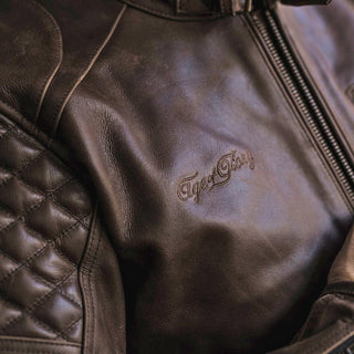 Age Of Glory Kingpin Leather Jacket in Brown 