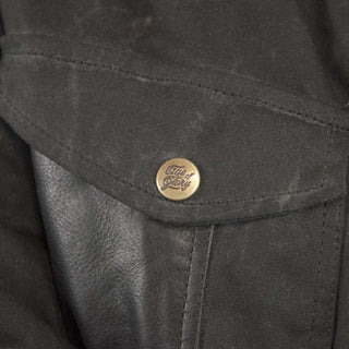 Age of Glory Mission Waxed Cotton Jacket in Black 