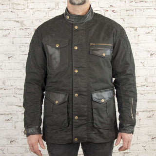 Age of Glory Mission Waxed Cotton Jacket in Black