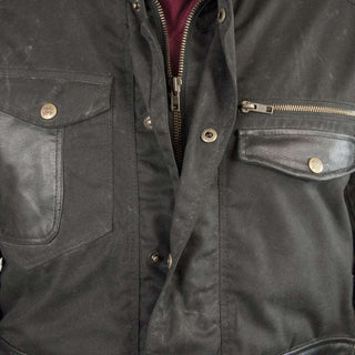 Age of Glory Mission Waxed Cotton Jacket in Black