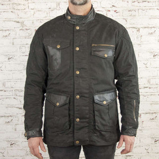 Age of Glory Mission Waxed Cotton Jacket in Black 