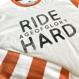 Age of Glory Ride Hard Long Sleeve in Ecru and Rust - available at Veloce Club