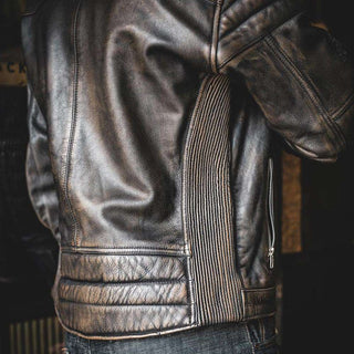 Age of Glory Rocker Leather Jacket in Black 