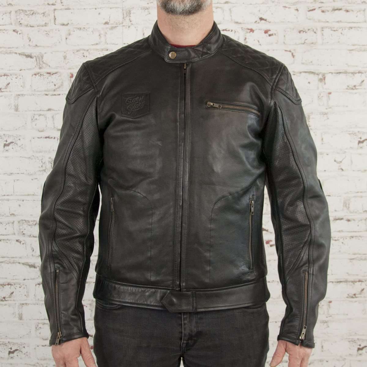 Age Of Glory Rogue Leather Jacket in Black 