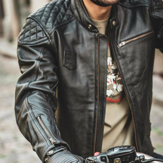Age Of Glory Rogue Leather Jacket in Black