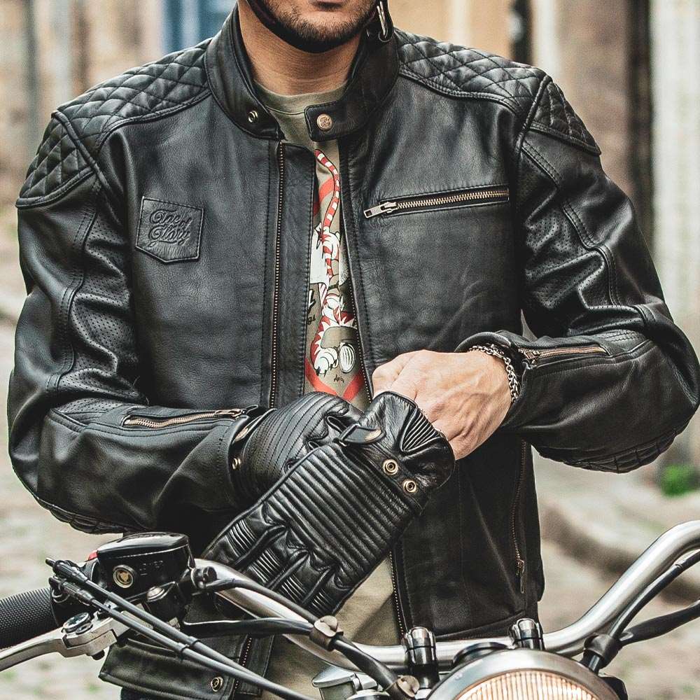 Age Of Glory Rogue Leather Jacket in Black 