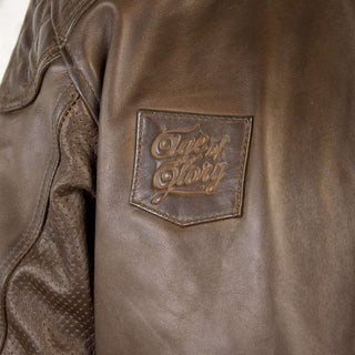 Age Of Glory Rogue Leather Jacket in Brown 