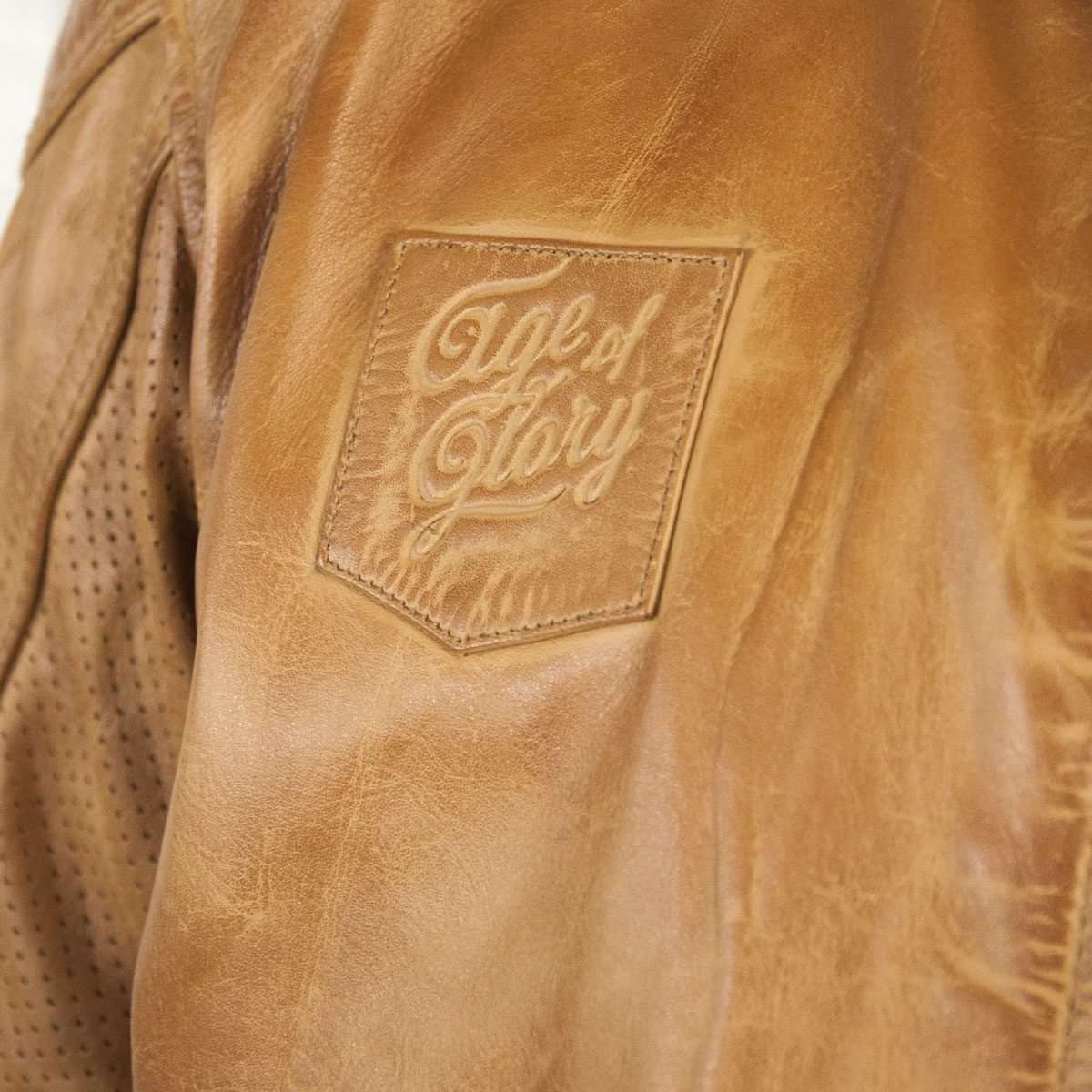 Age of Glory Rogue Leather Jacket in Waxed Camel 