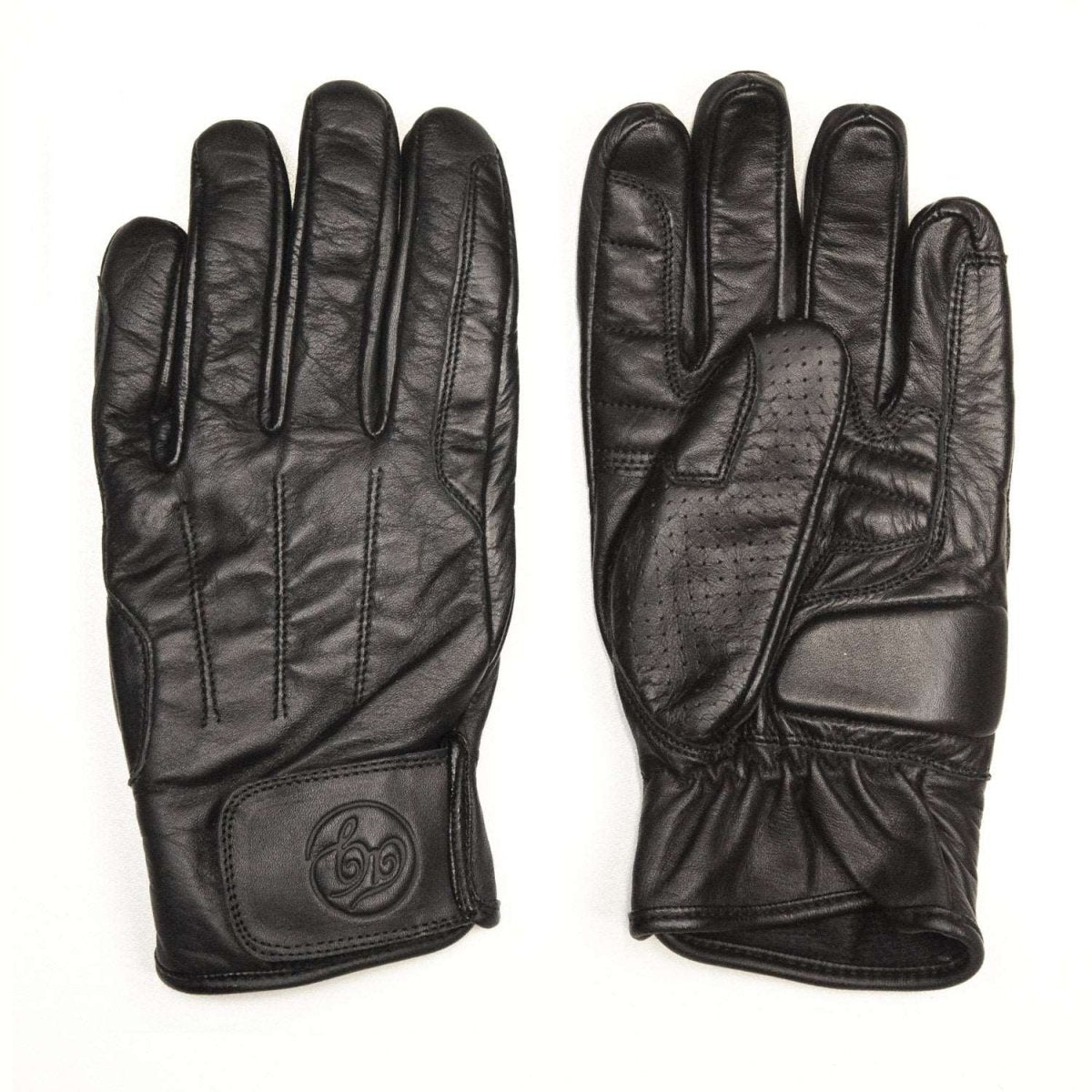 Age of Glory Rover Leather CE Waxed Gloves in Black 