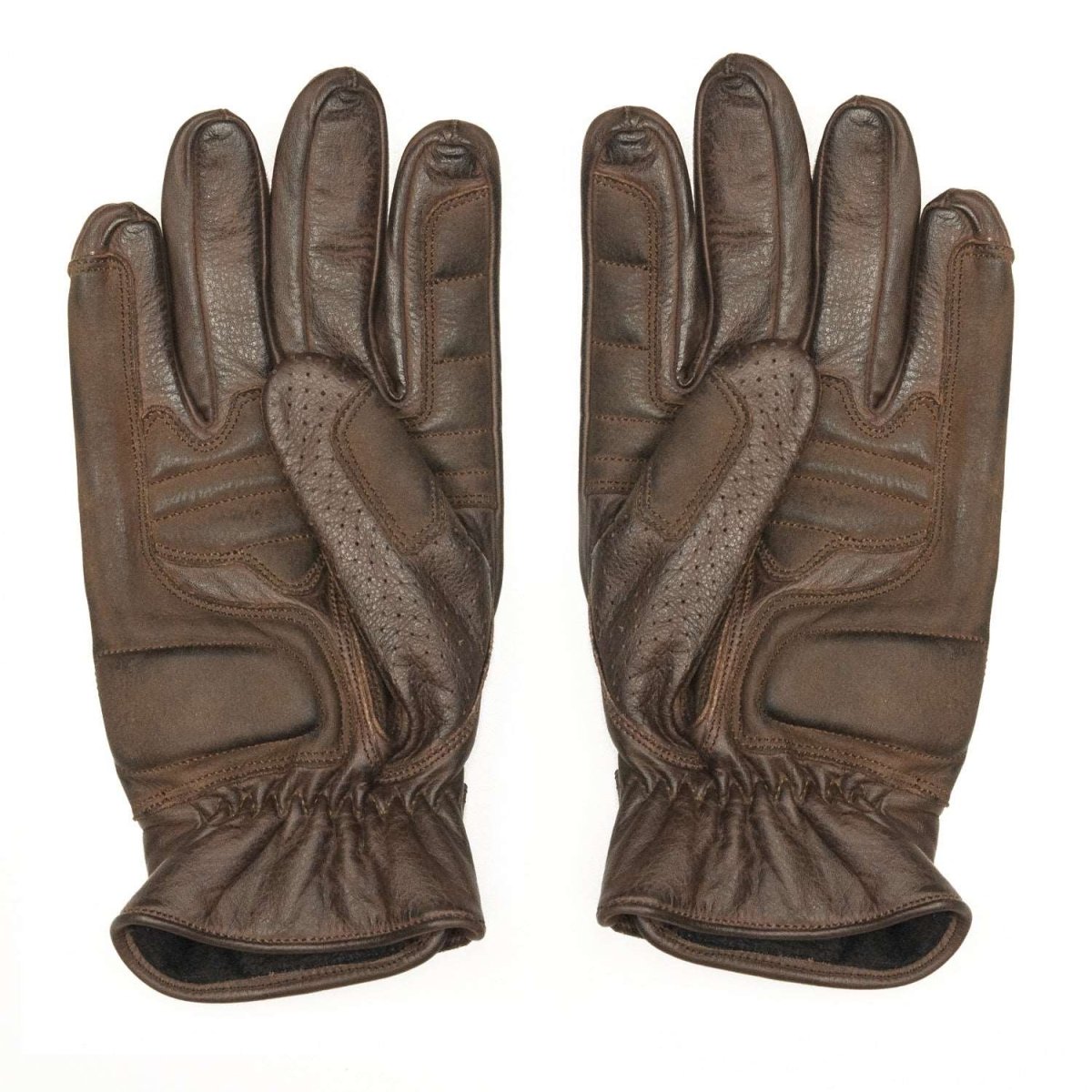 Age of Glory Rover Leather CE Waxed Gloves in Brown 