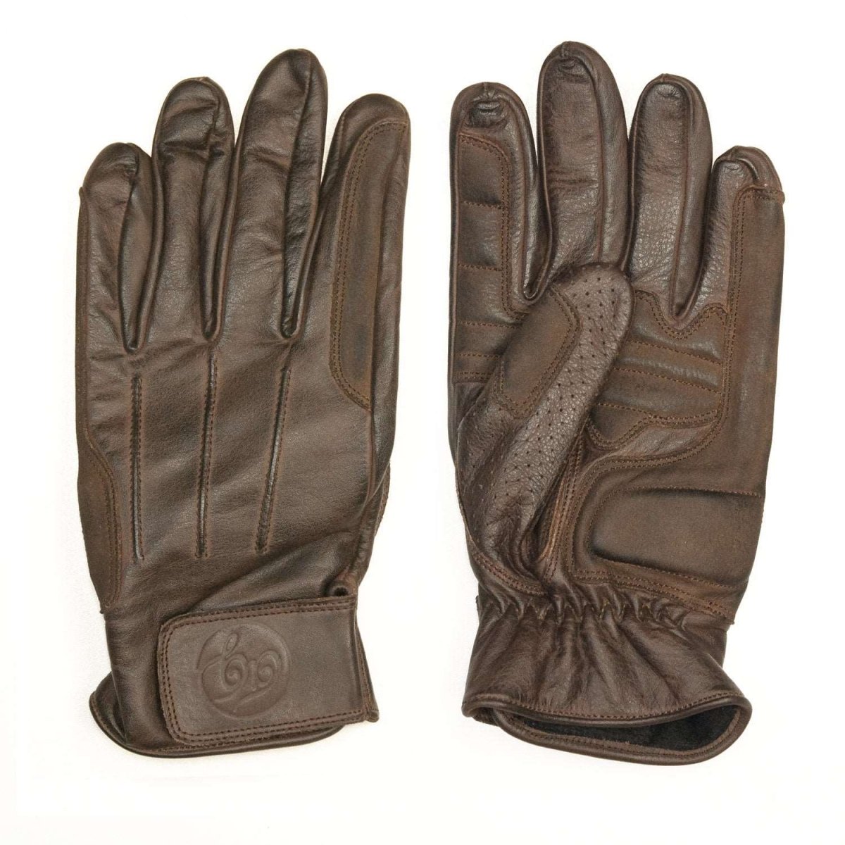 Age of Glory Rover Leather CE Waxed Gloves in Brown