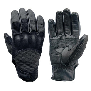 Age of Glory Shifter Gloves Black Leather and Denim - available at Veloce Club