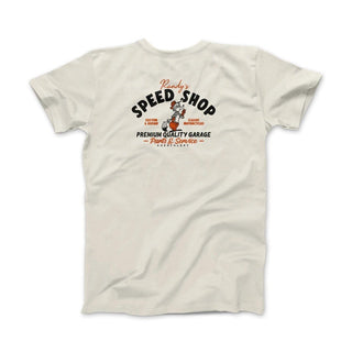 Age of Glory Speed Shop T-shirt in Ecru - available at Veloce Club